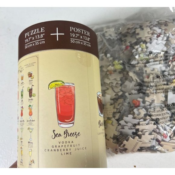 Cocktail Lover 500 pc Jigsaw Puzzle w/Poster sealed Ningbo Johnshen - Picture 2 of 7